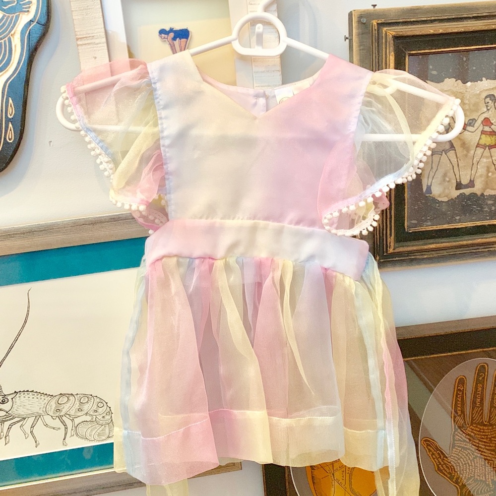 Sadie then Ty 3t unicorn pinafore dress